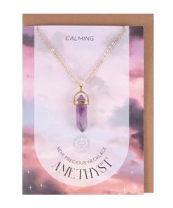 Amethyst Crystal Necklace Card