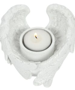 Glitter Angel Wing Candle Holder