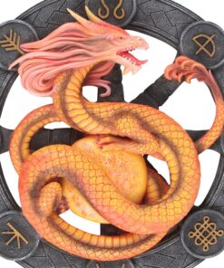 Alternative view of Litha Dragon Resin Wall Plaque by Anne Stokes