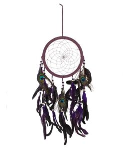 Purple Peacock Feather Dreamcatcher