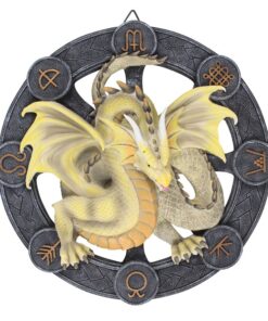 Mabon Dragon Resin Wall Plaque by Anne Stokes