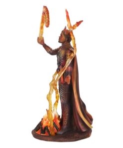 Alternative view of Fire Elemental Wizard Figurine by Anne Stokes