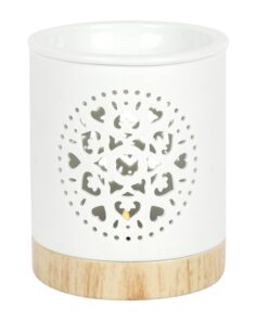 White Mandala Cut Out Oil Burner
