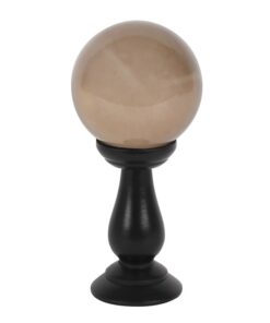Small Smoke Grey Crystal Ball on Stand