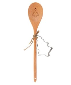 Christmas Tree Wooden Spoon Baking Set