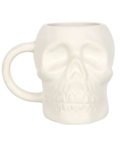 Matte White Skull Mug