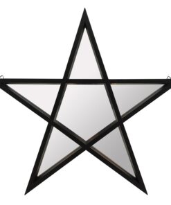 Black Framed Pentagram Mirror