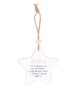 Brother Hanging Star Sentiment Sign