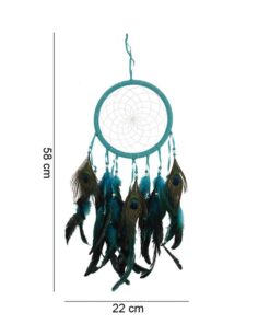 Alternative view of Turquoise Peacock Feather Dreamcatcher