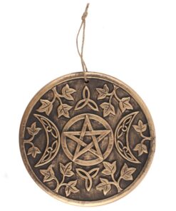 Bronze Terracotta Triple moon plaque