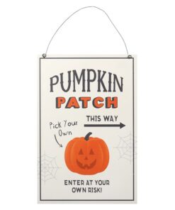 30cm Pumpkin Patch Hanging Sign