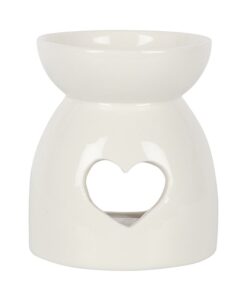 White Heart Cut Out Oil Burner