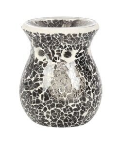 Alternative view of Small Gunmetal Grey Crackle Oil Burner