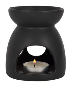 Alternative view of Black Triple Moon Cut Out Oil Burner