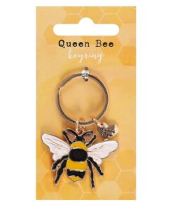 Queen Bee Enamel Keyring