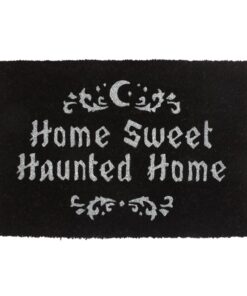Black Home Sweet Haunted Home Doormat