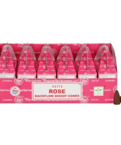 Set of 6 Packets of Satya Rose Backflow Dhoop Cones