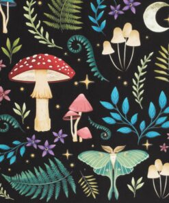 Alternative view of Dark Forest Print Cotton Tote Bag