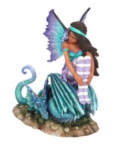 Alternative view of 16cm Dragon Perch Fairy Figurine by Amy Brown