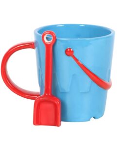 Bucket Shaped Ceramic Mug with Spade Spoon