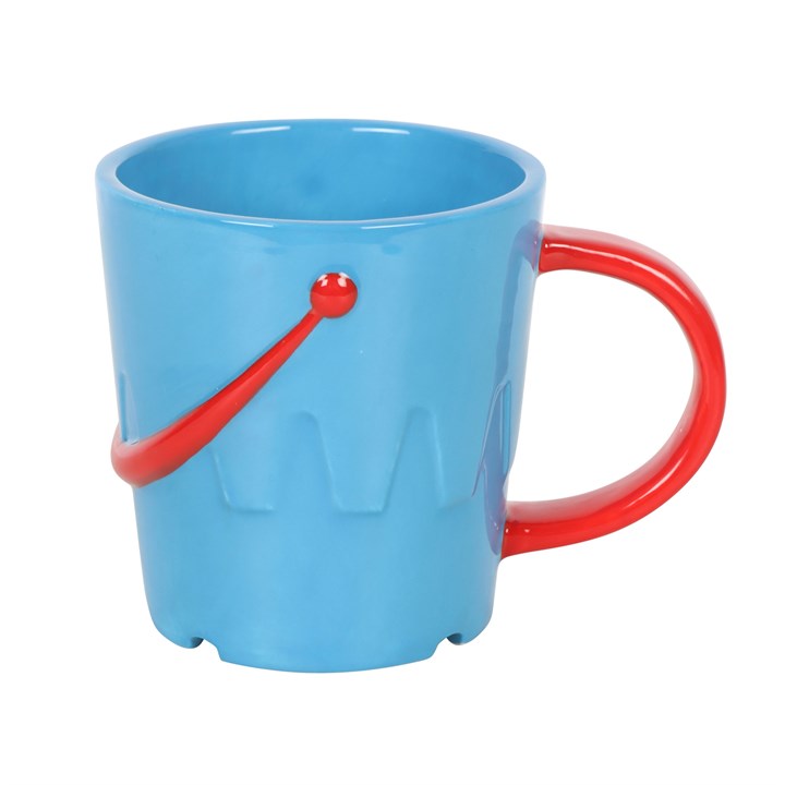 Bucket Shaped Ceramic Mug with Spade Spoon - Image 2