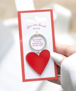 You Are Loved Heart Keyring
