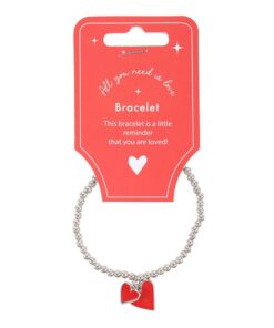 Alternative view of All You Need Is Love Beaded Heart Charm Bracelet