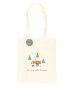 Alternative view of Let's Sleep Under the Stars Caravan Polycotton Tote Bag