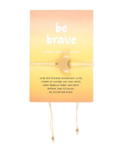 Alternative view of Be Brave Yellow Jade Crystal Moon Bracelet
