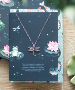 Dragonfly Necklace on Greeting Card