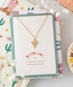 Cactus Necklace on Greeting Card