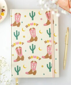Cowboy Boot A5 Notebook with Sticker Sheet