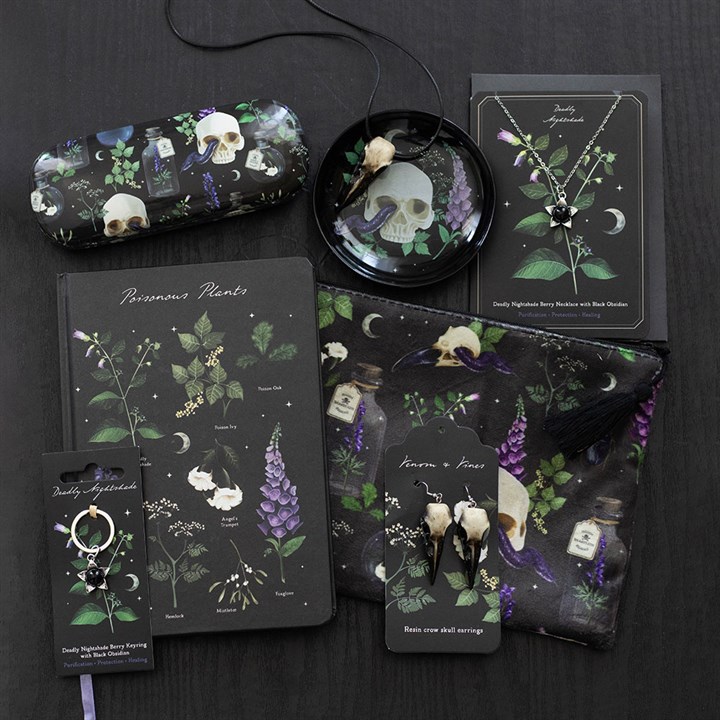 Deadly Nightshade Keyring with Black Obsidian - Image 5