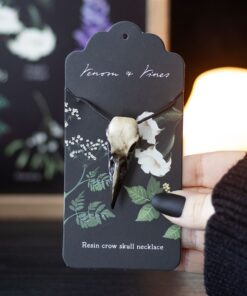 Resin Crow Skull Necklace
